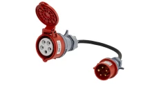 Wtyczka przenośna 16A 5P 400V czerwona IP44 SpeedPRO 13301\P01
