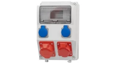 Rozdzielnia CAJA 16A 5p, 32A 5p, 2x230V /9 modułów/ F3.0245