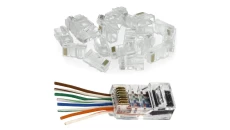 Wtyk modularny RJ45 8P8C kat.5e nieekranowany UTP drut przelotowy WORECZEK 100szt.