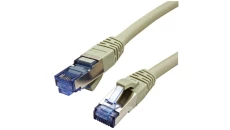 Patchcord S/FTP kat.6A PiMF kabel sieciowy LAN 2x RJ45 linka PoE szary 5m