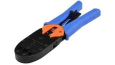 Zaciskarka wtyków modularnych RJ45 (8p8c) i telefonicznych RJ12 (6p6c) RJ11 (6p4c) oraz RJ10 (4p4c) czołowa