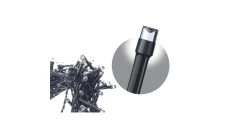 Lampki choinkowe sople XMAS icicle różne tryby 9W 600LED 10m IP44 zimny biały D4CC03