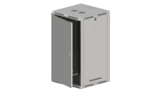 Szafa rack wisząca/stojąca 19 cali 21U 600x600, niedzielona, drzwi szklane, kolor szary FLAT PACK