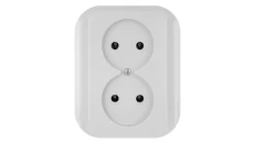 TOPAZ Gniazdo podwójne p/t 2x2p 16A, 250V białe 00060278