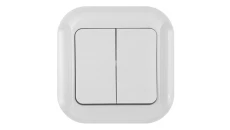 TOPAZ Łącznik podwójny p/t 10A, 250V, świecznikowy biały 00060278