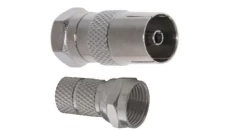 Przejście Adapter antenowy F (wtyk) / IEC TV (gniazdo) + Wtyk F nakręcany 7,0mm
