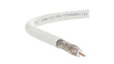 Przewód antenowy 75ohm RG6 2xSHIELD 1,02/4,7/6,9 TC6 Cu ekran 80 biały klasa A /305m/