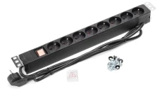 Listwa zasilająca RACK 19 1U 8 gniazd z wyłącznikiem 1,8m