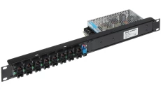 Wysokiej jakości profesjonalny 8-portowy patchpanel PoE z zasilaczem impulsowym, 48V 3,3A 160W, Rack 19” 1U, ZR48-158/POE-8