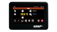 Panel dotykowy, 4,3” TFT LCD, pojemnościowy, montaż na płaskim podłożu, złącza stałe, kolor czarny