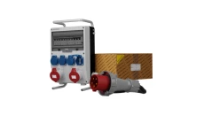 Rozdzielnica budowlana na stojaku z kablem TD-S/FI SKHU 2x32A 4x230V Schuko Doktorvolt 0182