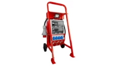 Rozdzielnica budowlana na stojaku z naświetlaczem eXT S/FI SET 32A 2x16A 4x230V schuko Doktorvolt 0027