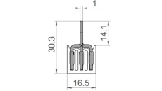 Szyna łączeniowa grzebieniowa PS/G 3-fazowa 12-modułowa 10mm2 63A DV 6282
