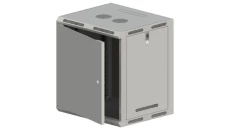 Szafa rack wisząca 19 cali 15U 600x500, niedzielona, drzwi metalowe, kolor szary FLAT PACK