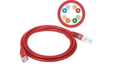 Patchcord UTP A-LAN KKU5CZE1 (RJ45 - RJ45 1m UTP kat. 5e kolor czerwony)