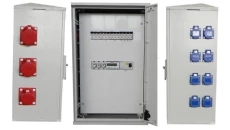 Rozdzielnica elektryczna budowlana na elewacje (8x2P+Z, 2x16A/5P, 1x32A/5P) RB40x60-K40-00128Z-EL