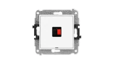 MINI Mechanizm gniazda głośnikowego pojedynczego, bez pola opisowego biały mat 25MGGBO-1