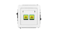 DECO Mechanizm gniazda światłowodowego/optycznego podwójnego, biały mat 25DGOP-2
