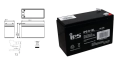 akumulator VRLA AGM 12V 9Ah, 6-9lat, T2 6,3mm, do UPS