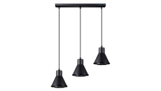Lampa wisząca TAZILA 3 czarna ES111