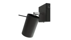 Kinkiet RING czarny z włącznikiem