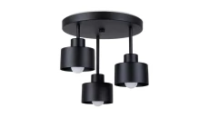 Plafon SAVAR 3 czarny