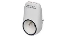 Gniazdo + 2x USB EMOS P0071