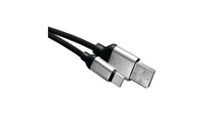 Kabel USB 2.0, wtyk A - C, ładowanie, transmisja danych, 1 m, czarny EMOS SM7025BL