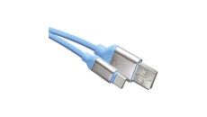 Kabel USB 2.0, wtyk A - C, ładowanie, transmisja danych, 1 m, niebieski EMOS SM7025B