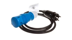Przewód adapter IP44 1,5m czarny H07RN-F 3G1,5 gniazdo CEE 230V/16A 1132910