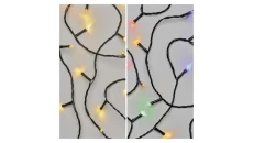 Lampki choinkowe 100LED 10m, 2 w 1 ciepła biel lub multikolor, czarny, 8 programów, IP44 D4AH01