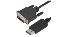 Kabel DisplayPort 1.2 / DVI-D Single Link FHD@60 (wtyk / wtyk) czarny 3m