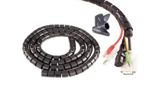 Elastyczny organizer biurkowy typu CABLEZIP maskownica do kabli i przewodów 2,6m 20mm czarny