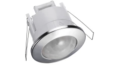 CZUJNIK RUCHU SUFITOWY DO WBUDOWANIA LED 360 STOPNI SREBRNY PIR PODTYNKOWY DO SUFITÓW PODWIESZANYCH WPUSZCZANY NA PODCZERWIEŃ