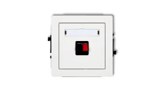 DECO Mechanizm gniazda głośnikowego pojedynczego, biały mat 25DGG-1