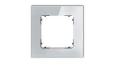 ICON Ramka uniwersalna pojedyncza kwadratowa - efekt szkła (ramka: szara spód: czarny) 15-12-IRSK-1