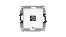 ICON Mechanizm gniazda antenowego pojedynczego TV, bez pola opisowego biały mat 25IGTVBO-1