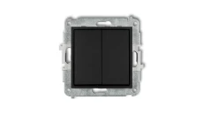 ICON Mechanizm łącznika żaluzjowego z podtrzymaniem (dwa klawisze bez piktogramów) czarny mat 12IWP-88.1