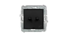 ICON Mechanizm łącznika jednobiegunowego ze schodowym (wspólne zasilanie) w stylu amerykańskim czarny mat 12IWPUS-10.1