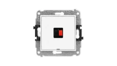 ICON Mechanizm gniazda głośnikowego pojedynczego, bez pola opisowego biały mat 25IGGBO-1