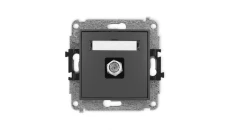 ICON Mechanizm gniazda antenowego pojedynczego typu F (SAT) niklowany grafitowy mat 28IGF-1