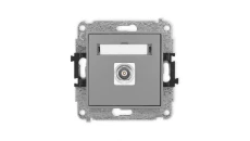 ICON Mechanizm gniazda pojedynczego BNC szary mat 27IGBNC-1