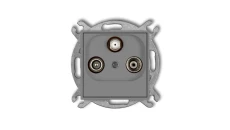 ICON Mechanizm gniazda abonenckiego RTV-SAT końcowego 1,5dB szary mat 27IGS