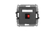 ICON Mechanizm gniazda głośnikowego pojedynczego grafitowy mat 28IGG-1