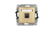 ICON Mechanizm gniazda komputerowego pojedynczego 1xRJ45, kat. 7, ekranowane, 8-stykowy złoty 29IGK-9