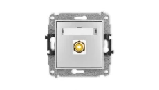 ICON Mechanizm gniazda pojedynczego RCA (typu cinch - żółty, pozłacany) srebrny metalik 7IGRCA-1
