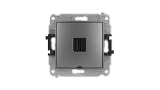 ICON Mechanizm gniazda pojedynczego HDMI 2.0, bez pola opisowego grafitowy 11IHDMIBO-3