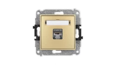 ICON Mechanizm gniazda komputerowego pojedynczego 1xRJ45, kat. 5e, ekranowane, 8-stykowy złoty 29IGK-1e