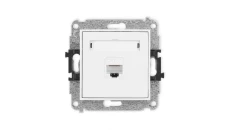 ICON Mechanizm gniazda komputerowego pojedynczego 1xRJ45, kat. 6A, 8-stykowy biały mat 25IGK-7