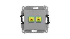 ICON Mechanizm gniazda światłowodowego/optycznego podwójnego, bez pola opisowego szary mat 27IGOPBO-2